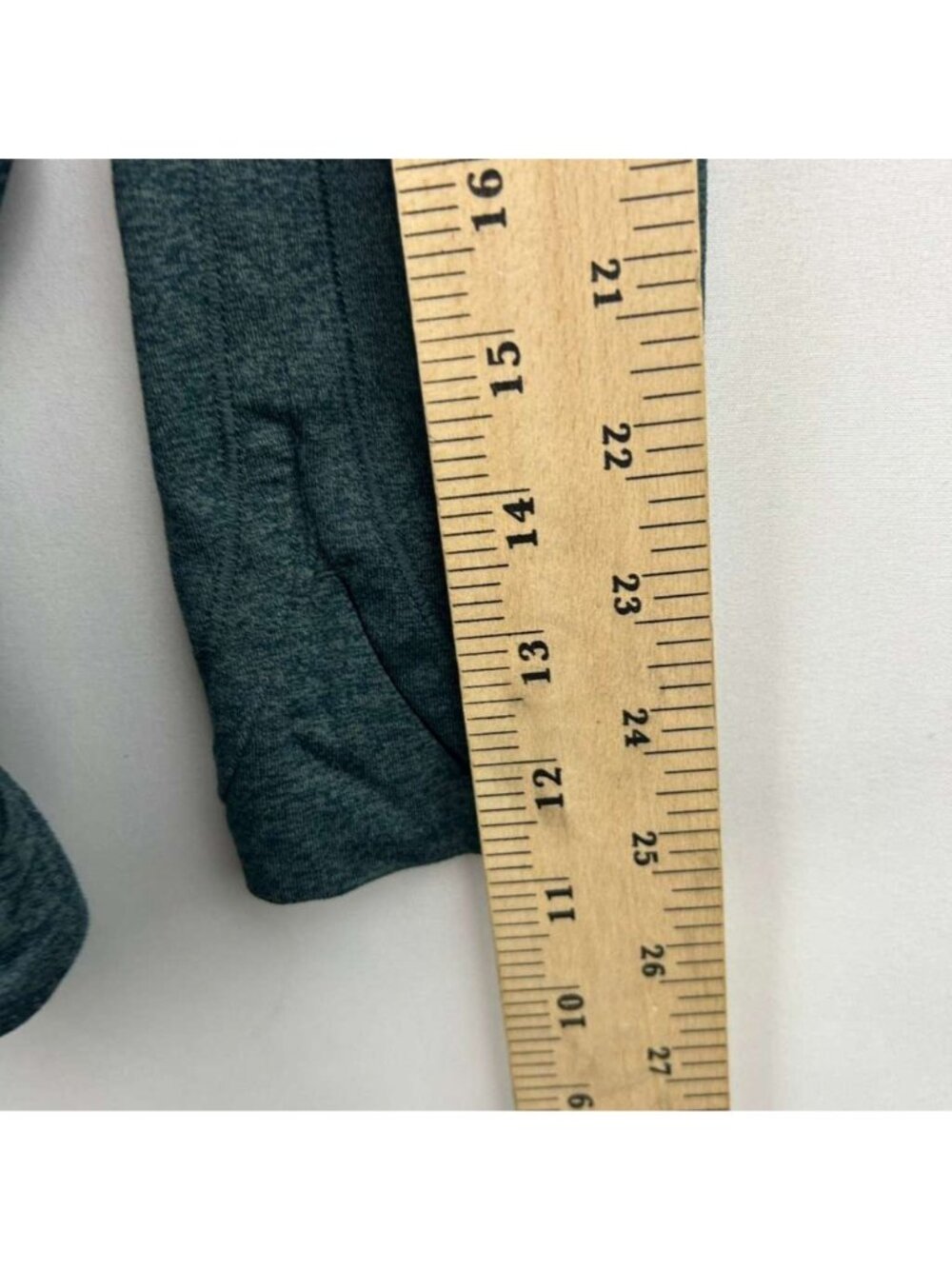 Athleta Uptempo Hoodie Sweatshirt Womens 1X Heather Teal Long Sleeve Thumbholes - Picture 6 of 16